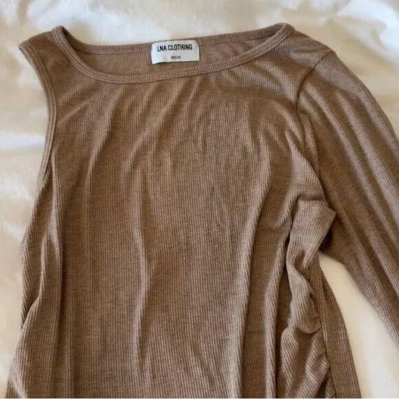 LNA | Revolve | Bazon Rib Bodysuit in Mushroom - Picture 9 of 11